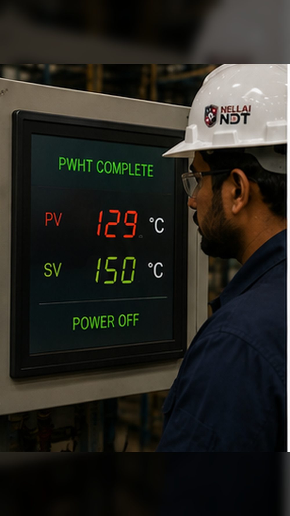 PWHT step 11 – Completion power-off